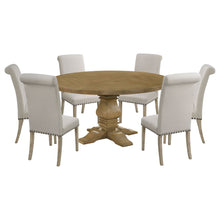 Load image into Gallery viewer, Round Dining Table Set With Upholstered Chairs