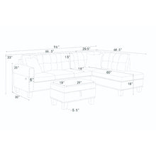 Load image into Gallery viewer, Camden - Power Sectional Sofa With Storage Ottoman And Built In Charging Ports - Gray