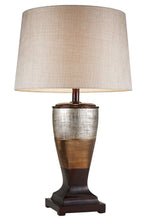 Load image into Gallery viewer, Exotic Wide Stripe Table Lamp - Brown And Gold