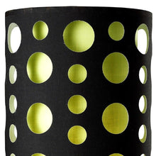 Load image into Gallery viewer, Metal Mod Table Lamp With Black And Green Drum Shade - Silver