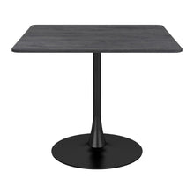 Load image into Gallery viewer, 35" Black Square Steel Pedestal Base Dining Table