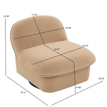 Load image into Gallery viewer, Pumpkin Shaped Swivel Accent Chair, 360 Degree Rotation For Living Room