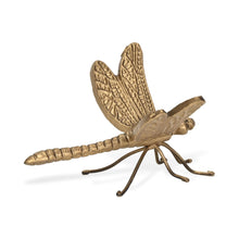 Load image into Gallery viewer, Dragonfly Figurine - Antiqued Gold
