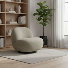 Load image into Gallery viewer, Sherpa Slipper Chair - Khaki Green And Black