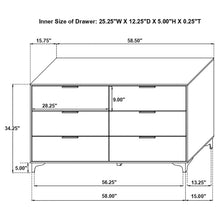 Load image into Gallery viewer, Karena - Rectangular 6 Drawer Dresser - White
