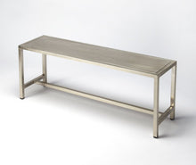 Load image into Gallery viewer, 44" Silver Iron Bench