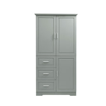 Load image into Gallery viewer, Tall And Wide Storage Cabinet With Doors, 3 Drawers