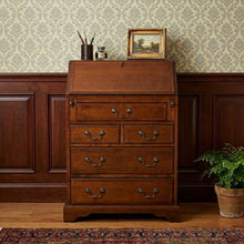 Load image into Gallery viewer, 26" Brown Solid Wood Secretary Desk With Five Drawers