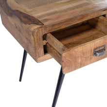 Load image into Gallery viewer, 54" Brown And Black Mango Wood Writing Desk