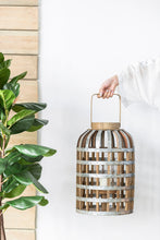Load image into Gallery viewer, Decorative Lantern With Handle, Wooden Lantern For Indoor Outdoor, Home Garden Wedding