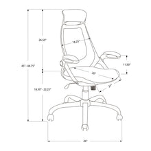 Load image into Gallery viewer, Office Chair, Adjustable Height, Swivel, Ergonomic, Armrests, Contemporary & Modern