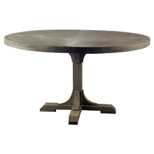 Load image into Gallery viewer, 54" Rounded Solid Wood Pedestal Base Dining Table - Brown