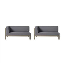 Load image into Gallery viewer, Aura - 2 Piece Outdoor Set With X Back Left Bench And Corner - Dark Gray