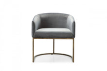 Load image into Gallery viewer, Modern Upholstered Velvet Dining Arm Chair - Gray