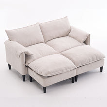 Load image into Gallery viewer, Convertible Combination Sofa With Footstools With Storage