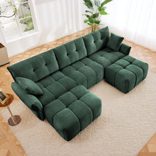 Load image into Gallery viewer, Sofa Set With Ottoman And Pillows, Textured, High Resilience Cushions