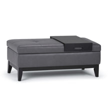 Load image into Gallery viewer, Oregon - Contemporary Storage Ottoman Bench With Tray