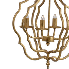 Load image into Gallery viewer, 4 Light Chandelier, Hanging Light Fixture With Adjustable Chain For Kitchen, Bulb Not Included - Gold