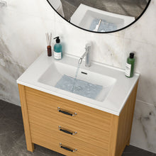 Load image into Gallery viewer, Modern Rectangular Vanity Top With Overflow For Bathroom