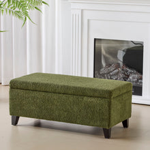 Load image into Gallery viewer, Storage Ottoman With Flip Top Lid - Retro Green