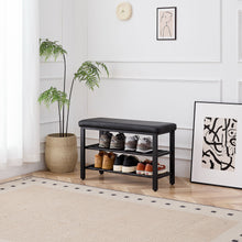 Load image into Gallery viewer, Shoe Bench With Cushion, Storage Seat For Entryway