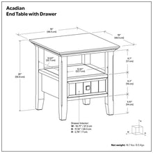 Load image into Gallery viewer, Acadian - End Table With Drawer