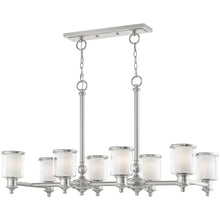 Load image into Gallery viewer, 24'' Eight Light Dimmable Chandelier With Shades - Nickel