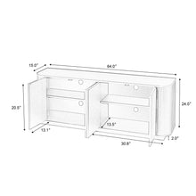 Load image into Gallery viewer, Contemporary Sideboard Storage Cabinet TV Stand With Wave Pattern