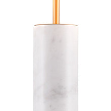 Load image into Gallery viewer, 55" White Metal Bedside Table Lamp With Beige Empire Shade