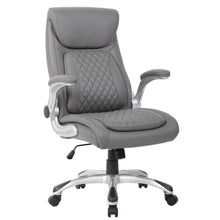 Load image into Gallery viewer, High Back Ergonomic Executive Office Chair, Adjustable Height And Lumbar Support For Home & Office - Antique Gray