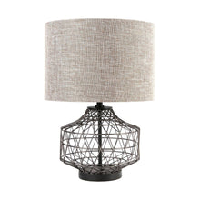 Load image into Gallery viewer, 20" Black Lamp Base LED With Brown Shade