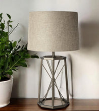Load image into Gallery viewer, 29" Bronze Lamp Base LED With Beige Shade