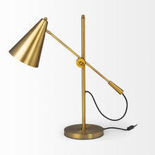 Load image into Gallery viewer, 26" Gold Lamp Base LED With Gold Shade