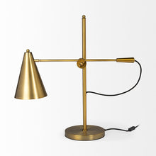 Load image into Gallery viewer, 26" Gold Lamp Base LED With Gold Shade