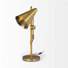 Load image into Gallery viewer, 26" Gold Lamp Base LED With Gold Shade