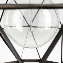 Load image into Gallery viewer, Black Metal Geometric Globe Hanging Light