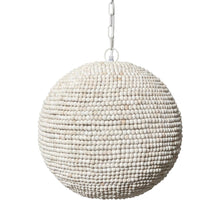 Load image into Gallery viewer, Whitewash Beaded Ball Hanging Pendent Light