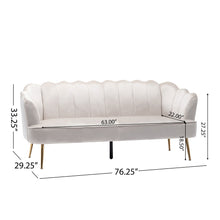 Load image into Gallery viewer, Modern Glam 3 Seater Sofa With Velvet Texture