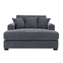 Load image into Gallery viewer, Oversized Chaise Lounger Modern Style Sofa Couch With Pillows, Charge Station & Cup Holders