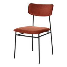 Load image into Gallery viewer, Upholstered Fabric Open Back Dining Side Chairs (Set of 2) - Amber / Black