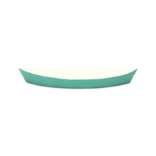 Load image into Gallery viewer, 10" Cast Iron Oval Boat Shaped Tray - Aqua / White