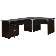 Load image into Gallery viewer, Ulloa - L Shape Desk With Mobile File Cabinet - Cappuccino