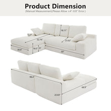 Load image into Gallery viewer, Compressed Sofa With 3 Back Cushions, 2 Throw Pillows