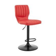 Load image into Gallery viewer, Swivel Adjustable Height Bar Chair - Red / Black
