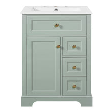 Load image into Gallery viewer, Modern Bathroom Vanity With Sink, 3 Drawers & Cabinet With 2 Tier Door Storage