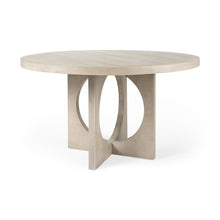 Load image into Gallery viewer, 54" Natural Rounded Pedestal Base Dining Table