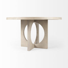 Load image into Gallery viewer, 54" Natural Rounded Pedestal Base Dining Table