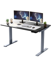 Load image into Gallery viewer, 48" Adjustable Black and Gray Stainless Steel Standing Desk