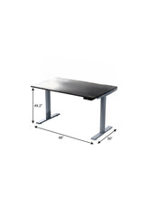 Load image into Gallery viewer, 48" Adjustable Black and Gray Stainless Steel Standing Desk