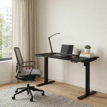 Load image into Gallery viewer, 48" Adjustable Black Stainless Steel Computer Desk